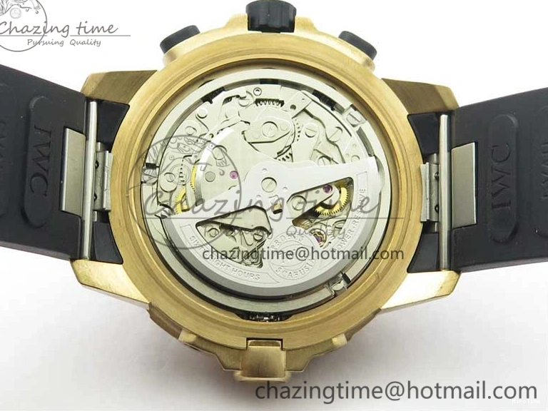 MIROTIME 0125 Aquatimer Chrono IW379503 Bronzo Case V6F 1:1 Best Edition Black Dial on Rubber Strap A Popular 7103